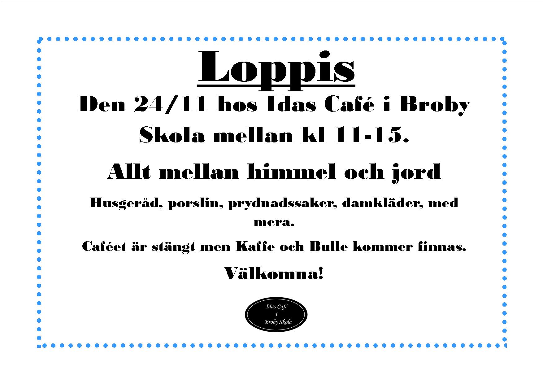 loppis Idas Café november 2019