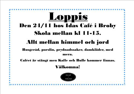 loppis Idas Café november 2019